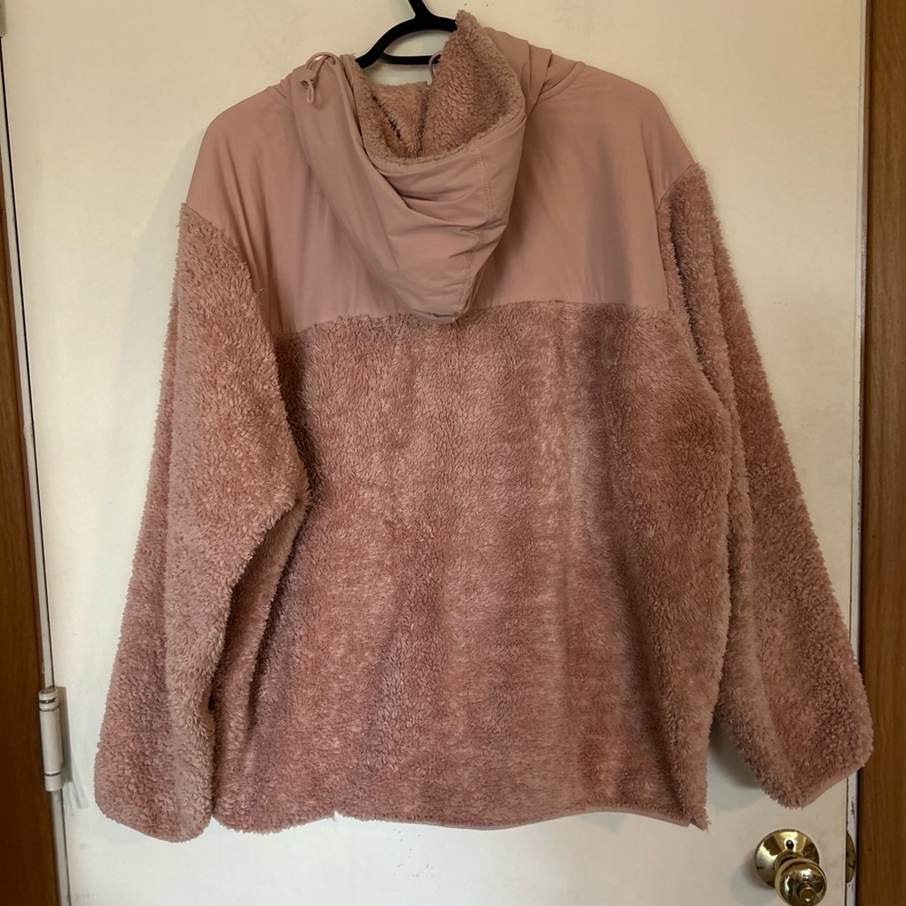 ZYIA Soft Blush Pink Teddy Bear Zip Up Jacket XXL - Picture 2 of 7
